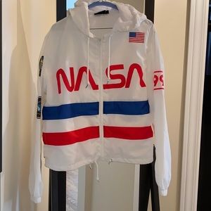 Vintage White NASA Windbreaker